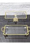 2-Piece Cast Iron Stand with Feet and Handle | Cake-Cookie-Dessert-Serving Plate - 2