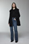 Belted Black Vest with Pocket Detail 0097 - 4