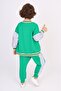 Boy's 2-Piece Set Printed College Collar Zippered Sweatshirt & Jogger with Elastic Waistband - 2