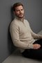 İnterview 0 Collared Woolen Gray Camel Knit Sweater - 3