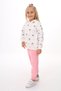 Girl's 2-Piece Set Printed Hooded Sweatshirt & Jogger Sweatpants with Elastic Waistband and Cuffs - 2