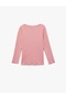 Cotton Camisole Crew Neck Bow Embroidered Long Sleeve T-Shirt - 2