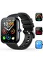 Smart Watch for Men Women, 1.83" HD Touchscreen Fitness Watch with Bluetooth Call&Message Black