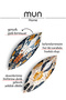 Modern Flower Patterned Digital Printed Kirlent Cover Double Sided Set of 2 - 4