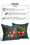 Koki̇na Motifed New Year Patterned Digitally Printed Kirlent Cover Set of 2 - 5