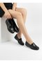 Women's Black Daily Comfort Shoes - Genuine Leather Inner Lining & Gel Insole with Heel Spur Support - 6