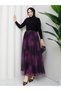 Women's Digital Print Chiffon Long Skirt – High Waist, Lined, Suitable for Casual & Stylish Outfits