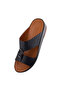 AET Arabic Sandals For Men | Outdoor Mens Slippers | Open Toe | Full Genuine Leather With Buckle - 3