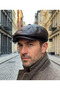 100% Genuine Leather 8 Corner Cap Hat - Peaky Blinders Style Elastic Men's Hat