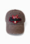 Vintage Look Denim Hat with Embroidery - Unisex Casual Baseball Cap