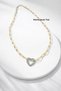 Melekcehobi Jewelry Heart Detailed Paperclip Chain Necklace