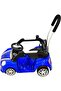 Kids 6V Electric Ride-On Car - Dual Joystick Control, Parent Push Handle & LED Lights (Blue) - 2