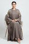 2 Pieces Women's Abaya Hijab Set With Inner Elegant Floral Embroidery New Fashion Muslim Abaya Dress - 6
