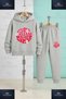 Children's Unisex Girl Power Daisy Print 3-Piece Hooded Tracksuit Set - 3