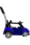Kids 6V Electric Ride-On Car - Dual Joystick Control, Parent Push Handle & LED Lights (Blue) - 4
