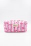 Pink Striped Bow Pencil Holder Pencil Case Pencil Bag - 3