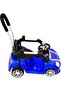 Kids 6V Electric Ride-On Car - Dual Joystick Control, Parent Push Handle & LED Lights (Blue)