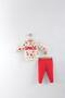 Baby Boy Space Embroidered Red Top and Bottom Casual Stylish 2-Piece Set Yk192591 - 2