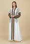 2 Pieces Women’s Abaya With Hijab Inner And Sheila Stylish Leaf Embroidery Long Sleeve Muslim Abaya - 2