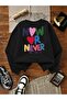 Women's Now or Never Printed Crew Neck Oversize Sweatshirt - 3