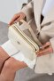 Women's Cream Soft Faux Leather Multi-Compartment Crossbody Bag - 3