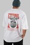 Eternal Arka Printed White Oversize T-Shirt Men's Women's Cotton Crew Neck T-Shirt - 6