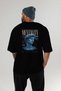 Mentality 2 Back Printed Black Oversize T-Shirt Men Women Cotton Crew Neck T-Shirt - 5