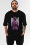 Always Fly Front Printed Black Oversize T-Shirt Men Women Cotton Crew Neck T-Shirt - 2