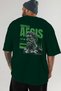 Emrald Regis Back Printed Green Oversize T-Shirt Men Women Cotton Crew Neck T-Shirt - 6