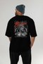 Brave Back Printed Black Oversize T-Shirt Men's Women's Cotton Crew Neck T-Shirt - 5