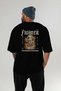 Fighter Back Printed Black Oversize T-Shirt Men Women Cotton Crew Neck T-Shirt - 5
