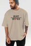 Heart Breaker 2 Pre-Printed Beige Oversize T-Shirt Men Women Cotton Crew Neck T-Shirt - 6