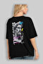 Zeus Intense Back Printed Black Oversize T-Shirt Men Women Cotton Crew Neck T-Shirt - 4