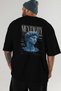 Mentality 2 Back Printed Black Oversize T-Shirt Men Women Cotton Crew Neck T-Shirt - 6