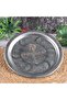 430 Quality Chrome Steel 3-Piece Tray 24 cm – Ottoman Motif, Kebap & Restaurant Presentation Tray - 3