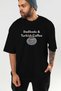 Gossip and Turkish Coffee Front Printed Black Oversize T-Shirt Men Women Cotton Crew Neck T-Shirt - 8