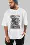 Medusa Front Printed White Oversize T-Shirt Men Women Cotton Crew Neck T-Shirt - 7