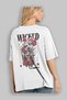 Wicked Method Back Printed White Oversize T-Shirt Men Women Cotton Crew Neck T-Shirt - 3