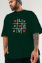 Love Xoxo Front Printed Green Oversize T-Shirt Men Women Cotton Crew Neck Tshirt - 3