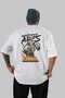 Wrathfire Ares Back Printed White Oversize T-Shirt Men Women Cotton Crew Neck Tshirt - 2