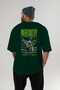 Mentality Back Printed Green Oversize T-Shirt Men Women Cotton Crew Neck T-Shirt - 5