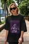 Blessed Front Printed Black Oversize T-Shirt Men Women Cotton Crew Neck Tshirt - 5