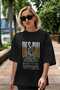 Des Air Front Printed Black Oversize T-Shirt Men's Women's Cotton Crew Neck T-Shirt - 5