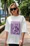 Blessed Front Printed White Oversize T-Shirt Men Women Cotton Crew Neck Tshirt - 5