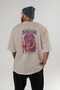 Julius Caesar Back Printed Beige Oversize T-Shirt Men Women Cotton Crew Neck T-Shirt - 4