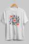 Love Xoxo Front Printed White Oversize T-Shirt Men Women Cotton Crew Neck Tshirt