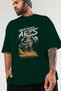 Wrathfire Ares Front Printed Green Oversize T-Shirt Men Women Cotton Crew Neck Tshirt - 3