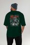 Brave Back Printed Green Oversize T-Shirt Men's Women's Cotton Crew Neck T-Shirt - 5
