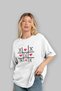 Tic Tac Love Front Printed White Oversize T-Shirt Men Women Cotton Crew Neck Tshirt - 4
