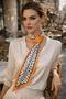 Women's Orange Polka Dot Patterned Stylish Premium Neck Scarf Flr1008